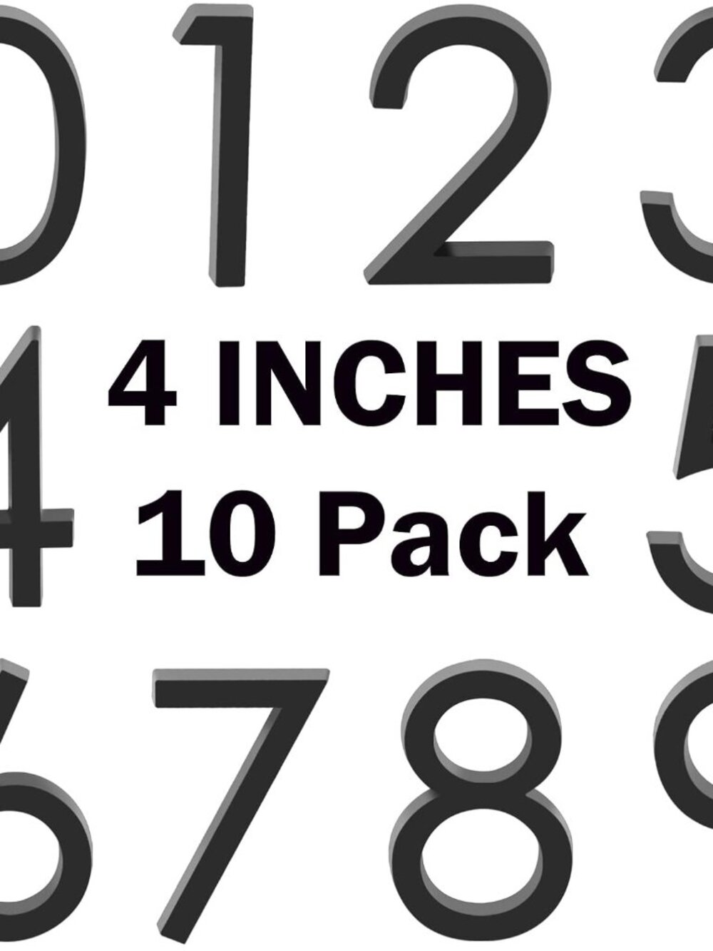 4 Inch Self Adhesive Mailbox Numbers, Door Address Number Stickers for Office Ro